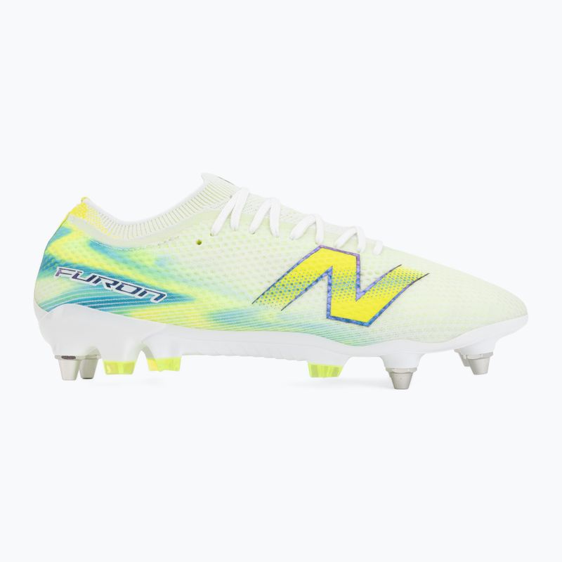 Încățăminte de fotbal New Balance Furon Elite V9 SG white/alkaline green 2