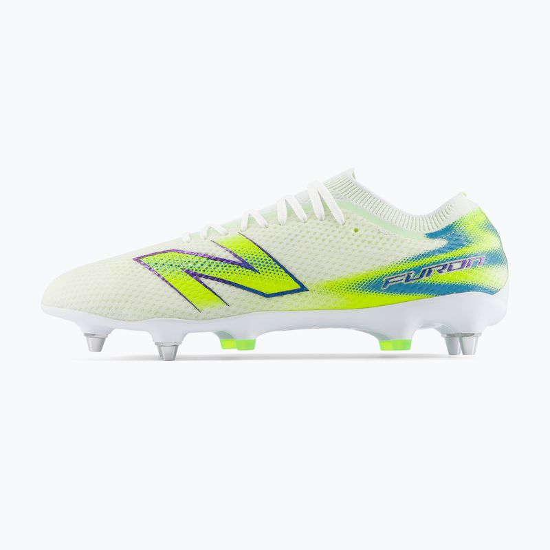 Încățăminte de fotbal New Balance Furon Pro V9 SG white/alkaline green 3