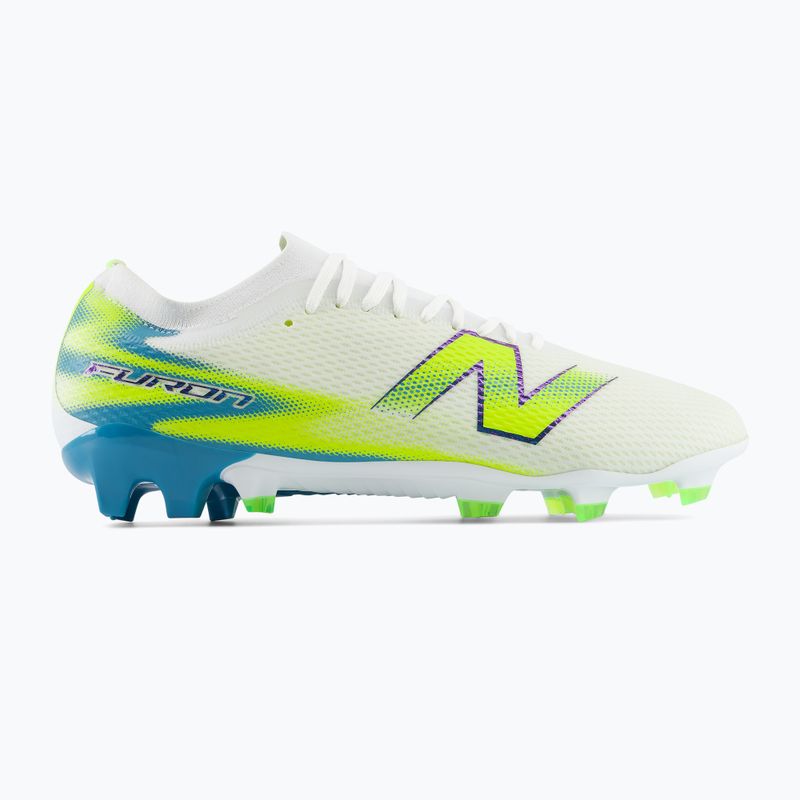 Încățăminte de fotbal New Balance Furon Team V9 FG white/alkaline green 2