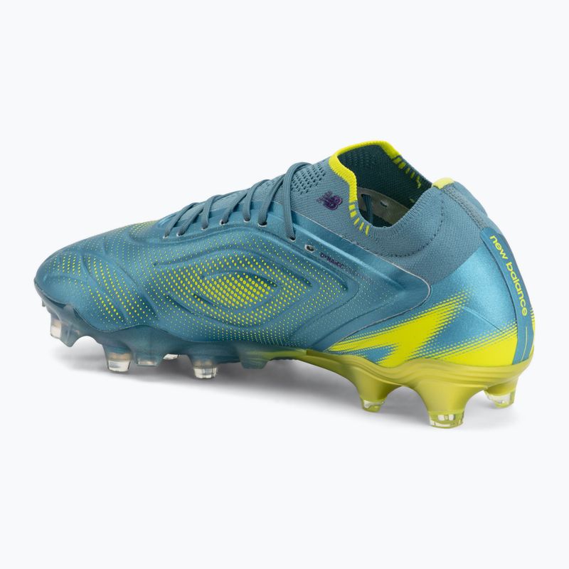 Încățăminte de fotbal New Balance Tekela Elite Low V5 FG metallic blue/alkaline green/team navy 3