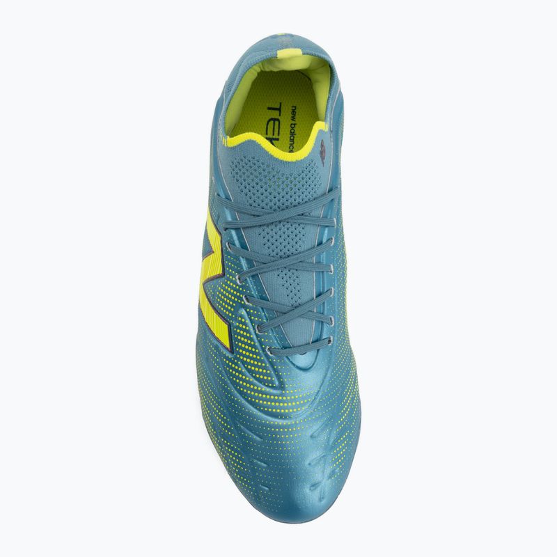 Încățăminte de fotbal New Balance Tekela Elite Low V5 FG metallic blue/alkaline green/team navy 5