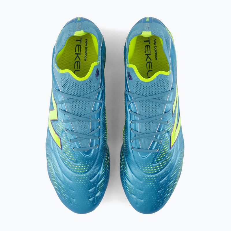Încățăminte de fotbal New Balance Tekela Elite Low V5 FG metallic blue/alkaline green/team navy 5