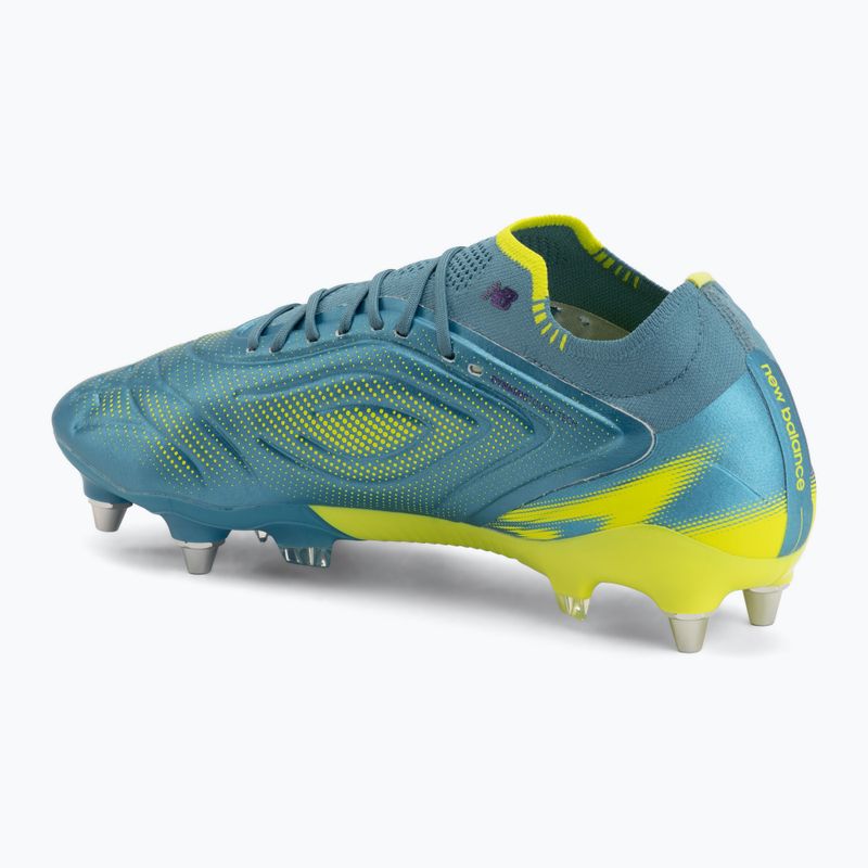 Încățăminte de fotbal New Balance Tekela Elite Low V5 SG metallic blue/alkaline green/team navy 3