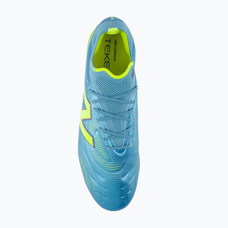 Încățăminte de fotbal New Balance Tekela Elite Low V5 SG metallic blue/alkaline green/team navy 4