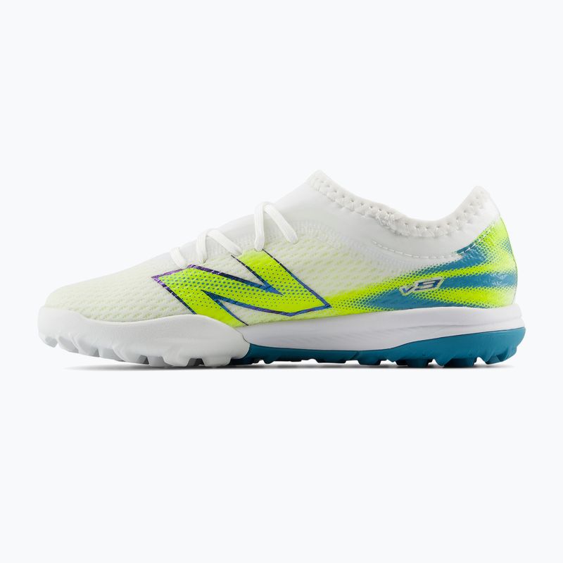 Încălțăminte de fotbal pentru copii New Balance Furon Team V9 TF white/alkaline green 2