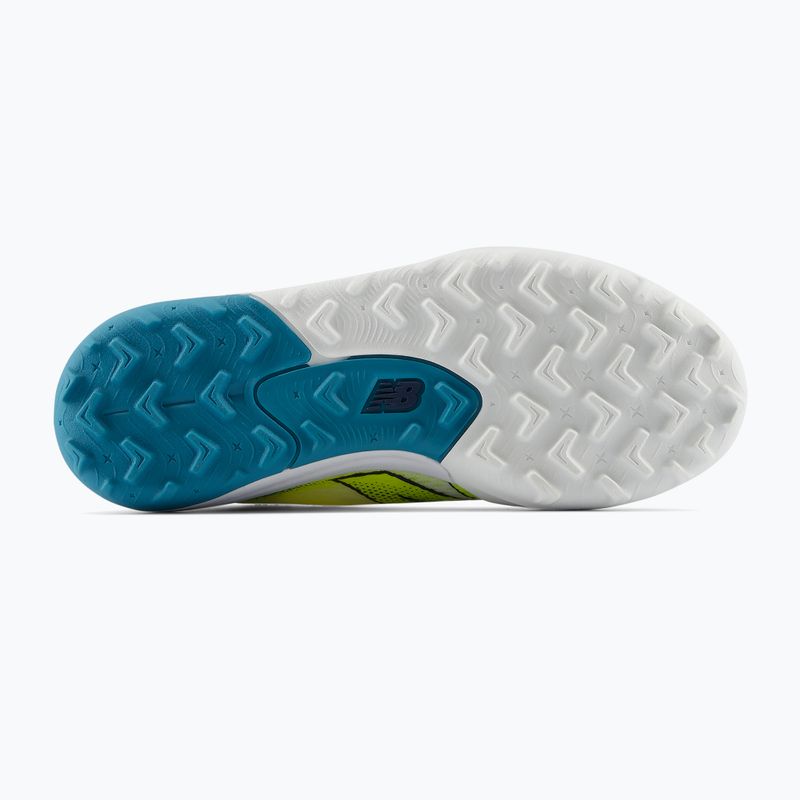 Încălțăminte de fotbal pentru copii New Balance Furon Team V9 TF white/alkaline green 5