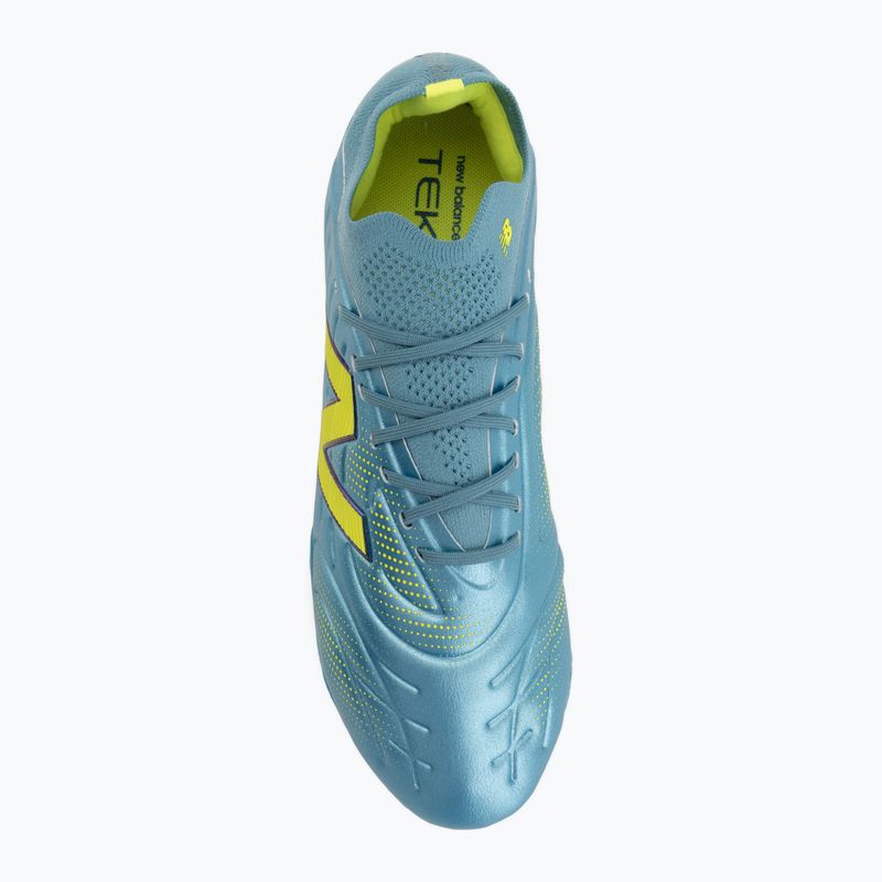 Încățăminte de fotbal New Balance Tekela Pro Low V5 FG metallic blue/alkaline green/Team Navy 5