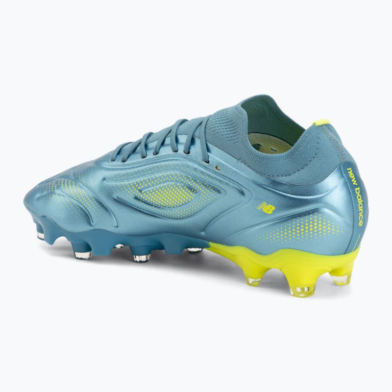 Încățăminte de fotbal New Balance Tekela Team Low V5 FG metallic blue/alkaline green/team navy 3