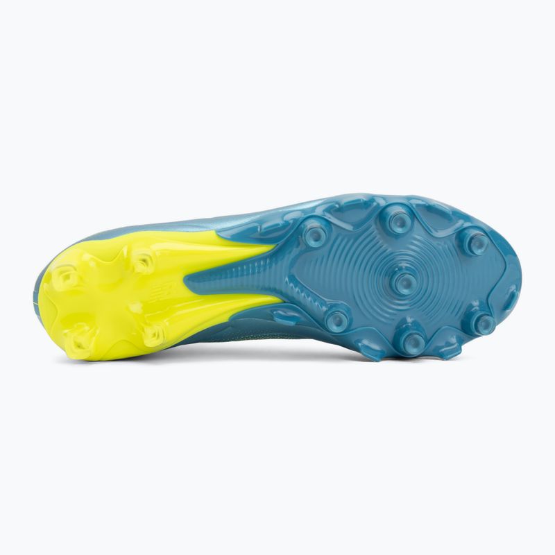 Încățăminte de fotbal New Balance Tekela Team Low V5 FG metallic blue/alkaline green/team navy 4