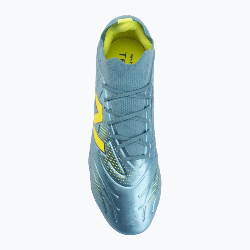 Încățăminte de fotbal New Balance Tekela Team Low V5 FG metallic blue/alkaline green/team navy 5