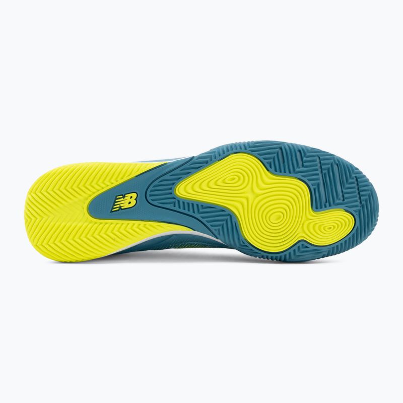 Încățăminte de fotbal New Balance Tekela Team Low V5 IN metallic blue/alkaline green/team navy 4