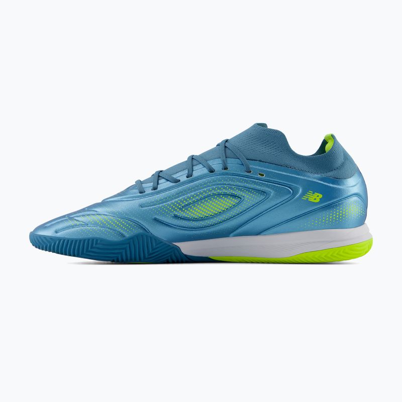 Încățăminte de fotbal New Balance Tekela Team Low V5 IN metallic blue/alkaline green/team navy 3