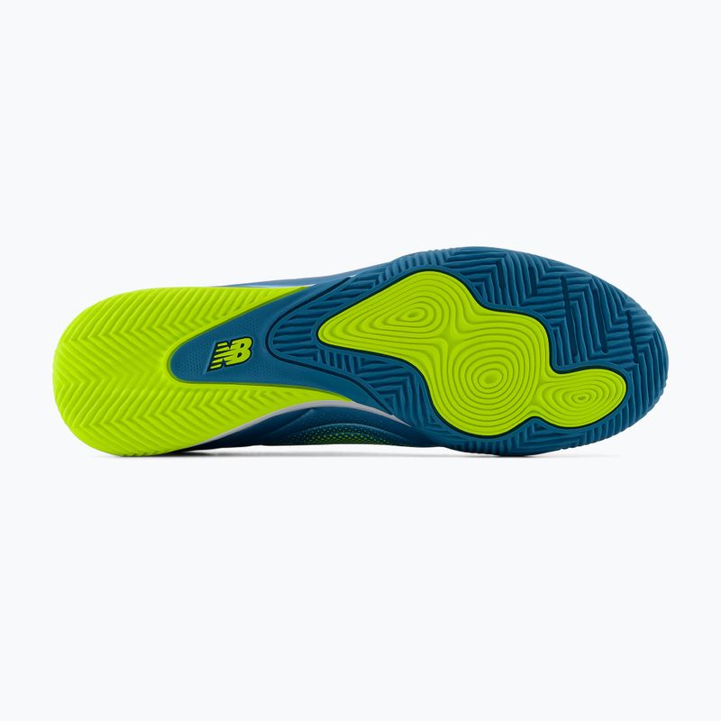 Încățăminte de fotbal New Balance Tekela Team Low V5 IN metallic blue/alkaline green/team navy 4
