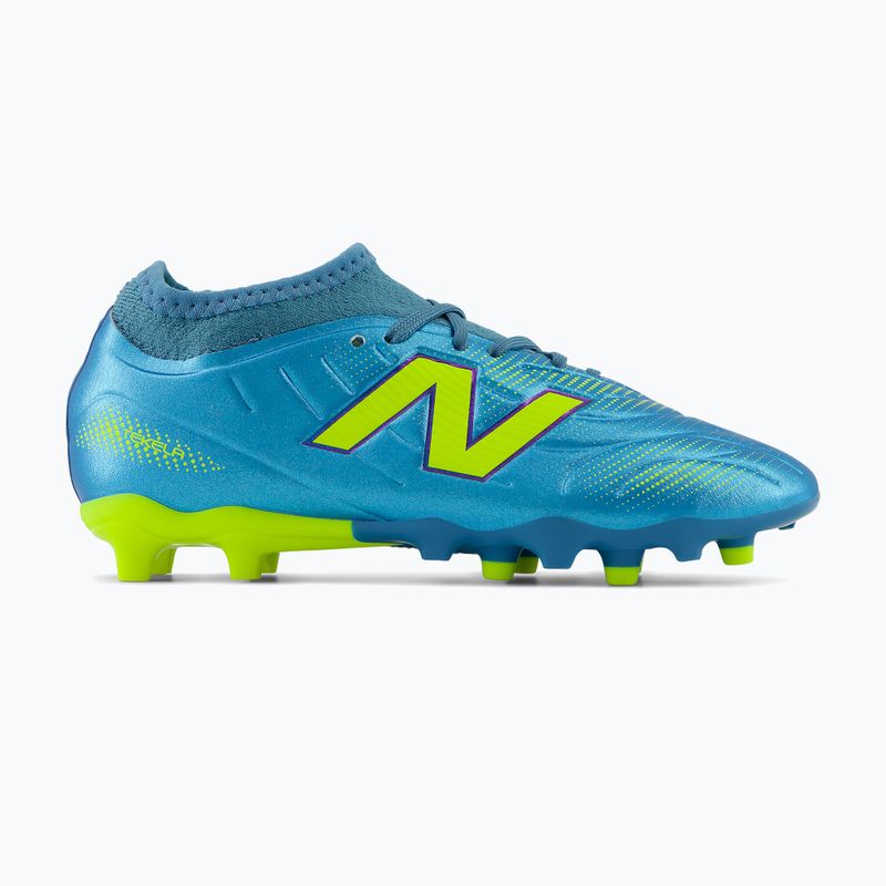 Încălțăminte de fotbal pentru copii New Balance Tekela Team V5 FG metallic blue/alkaline green 2