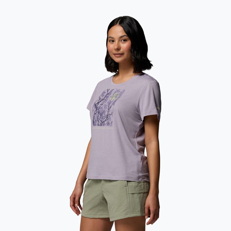 Tricou pentru femei Columbia Parsons Point Scoop Tee lavender pearl heather/canopy view 4