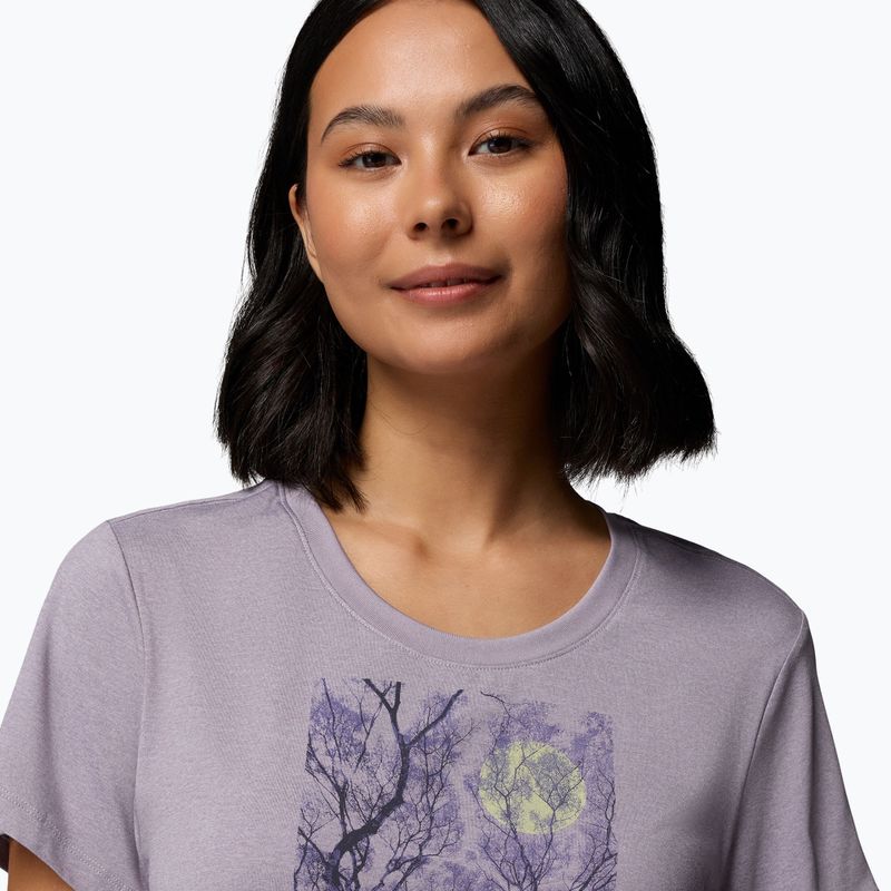 Tricou pentru femei Columbia Parsons Point Scoop Tee lavender pearl heather/canopy view 5