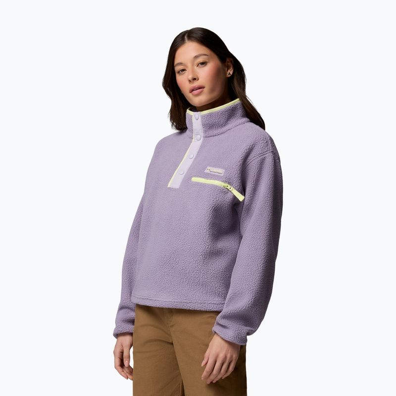 Bluză fleece pentru femei Columbia Helvetia II Cropped Half Snap Fleece shale purple/lavender haze/citron haz 4