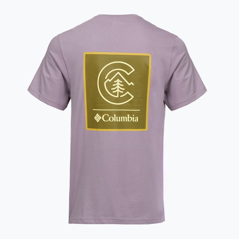 Tricou pentru bărbați Columbia CSC Basic Logo Back Tee shale purple/linework c badge 2