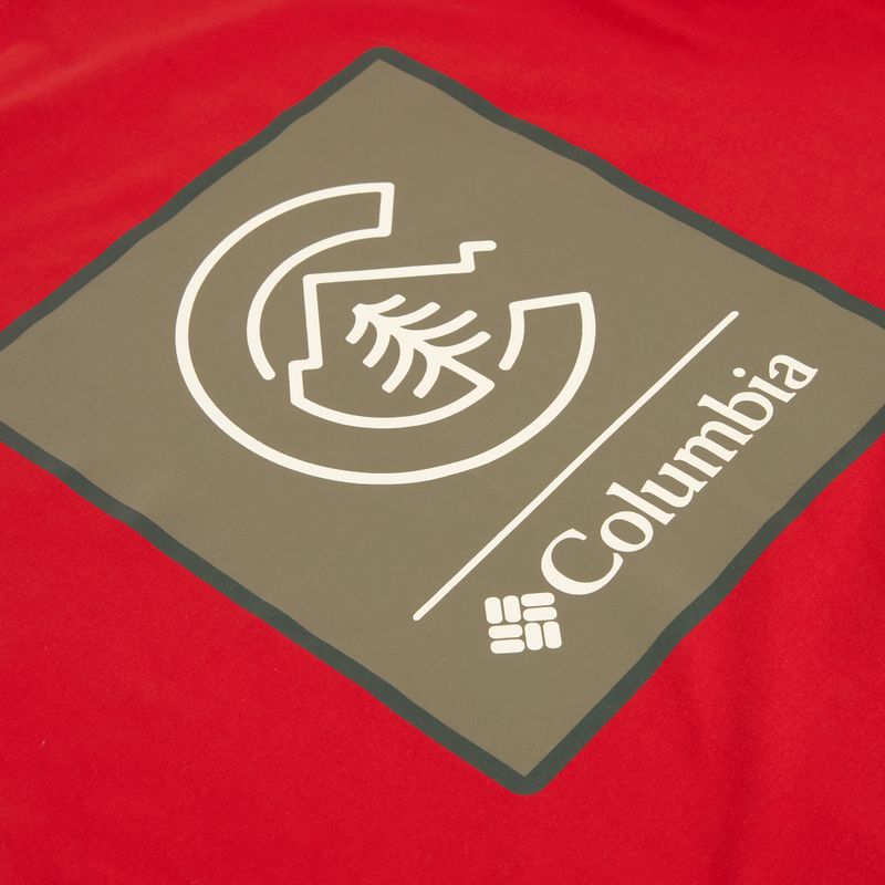 Tricou pentru bărbați Columbia CSC Basic Logo Back Tee mountain red/linework c badge 4