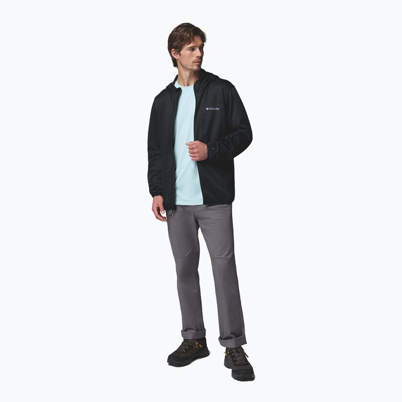 Bluză de trekking pentru bărbați Columbia Tall Heights Hdd Grid Fleece Full Zip black 2