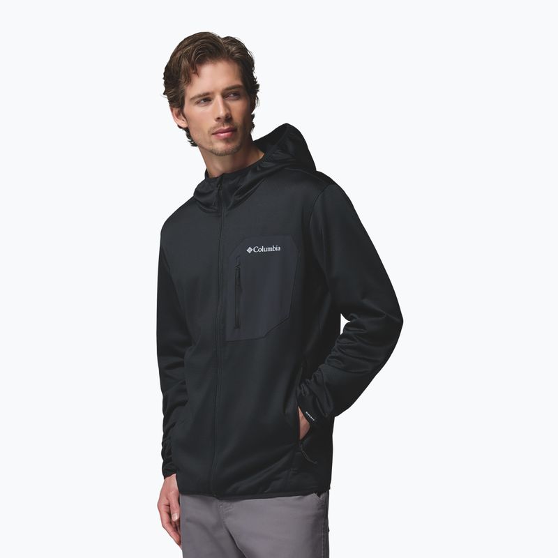 Bluză de trekking pentru bărbați Columbia Tall Heights Hdd Grid Fleece Full Zip black 4