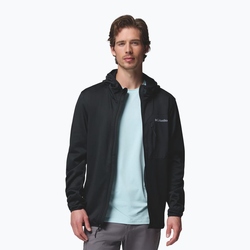 Bluză de trekking pentru bărbați Columbia Tall Heights Hdd Grid Fleece Full Zip black 5