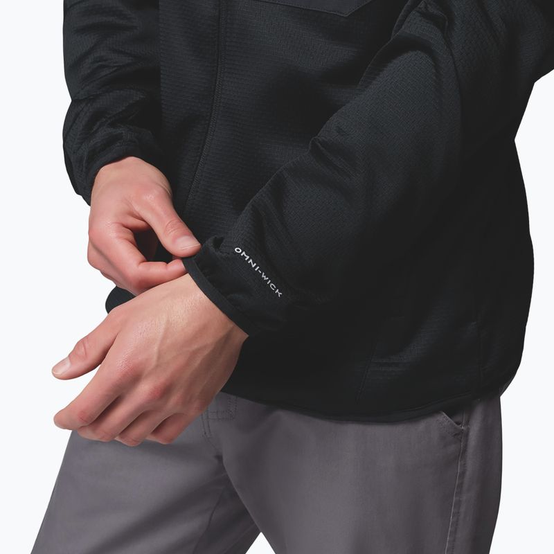 Bluză de trekking pentru bărbați Columbia Tall Heights Hdd Grid Fleece Full Zip black 7