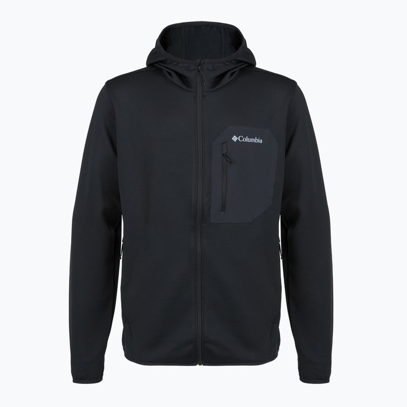 Bluză de trekking pentru bărbați Columbia Tall Heights Hdd Grid Fleece Full Zip black