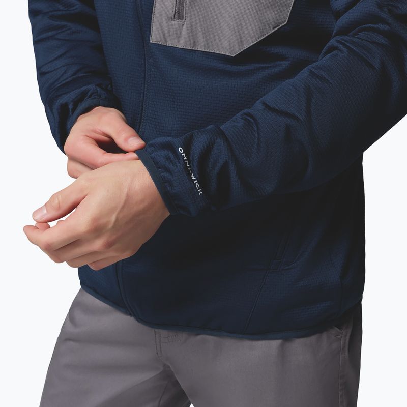 Bluză de trekking pentru bărbați Columbia Tall Heights Hdd Grid Fleece Full Zip collegiate navy/city grey 7