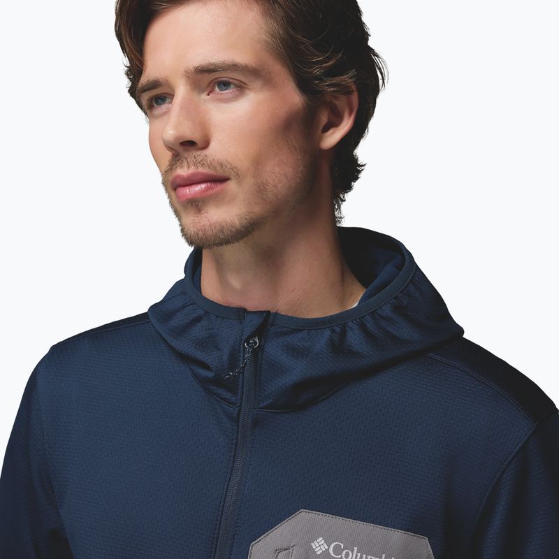 Bluză de trekking pentru bărbați Columbia Tall Heights Hdd Grid Fleece Full Zip collegiate navy/city grey 8