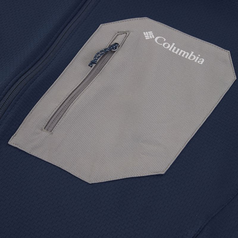 Bluză de trekking pentru bărbați Columbia Tall Heights Hdd Grid Fleece Full Zip collegiate navy/city grey 3