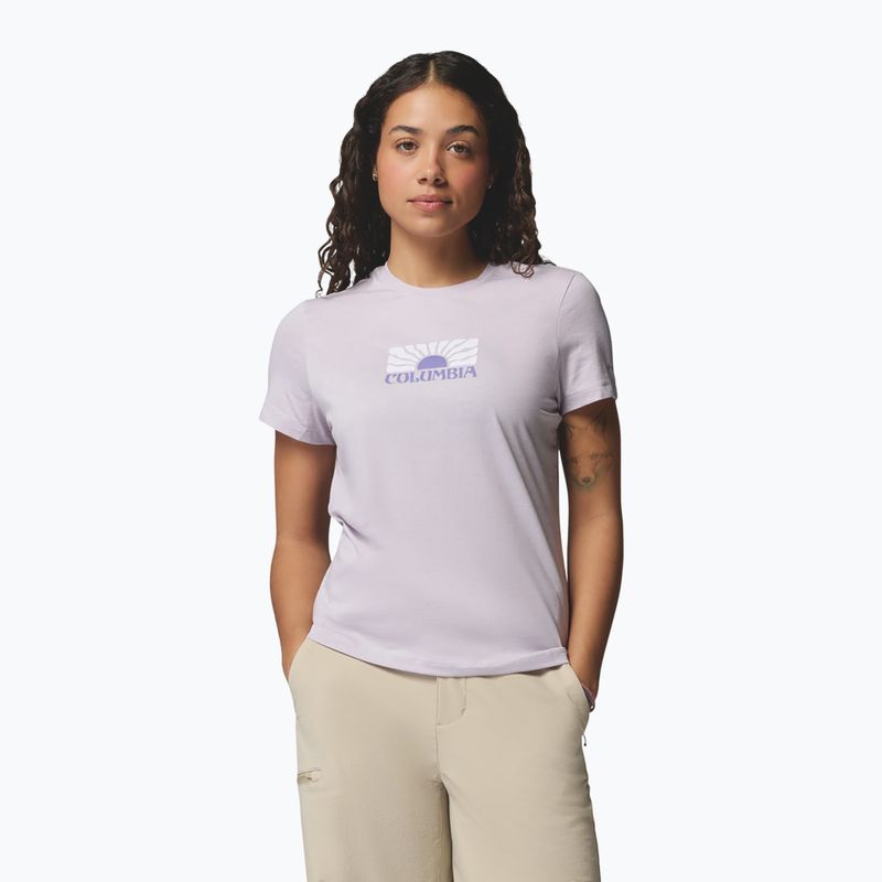 Tricou pentru femei Columbia Ruby Springs Graphic Fitted lavender pearl/brandrise 4