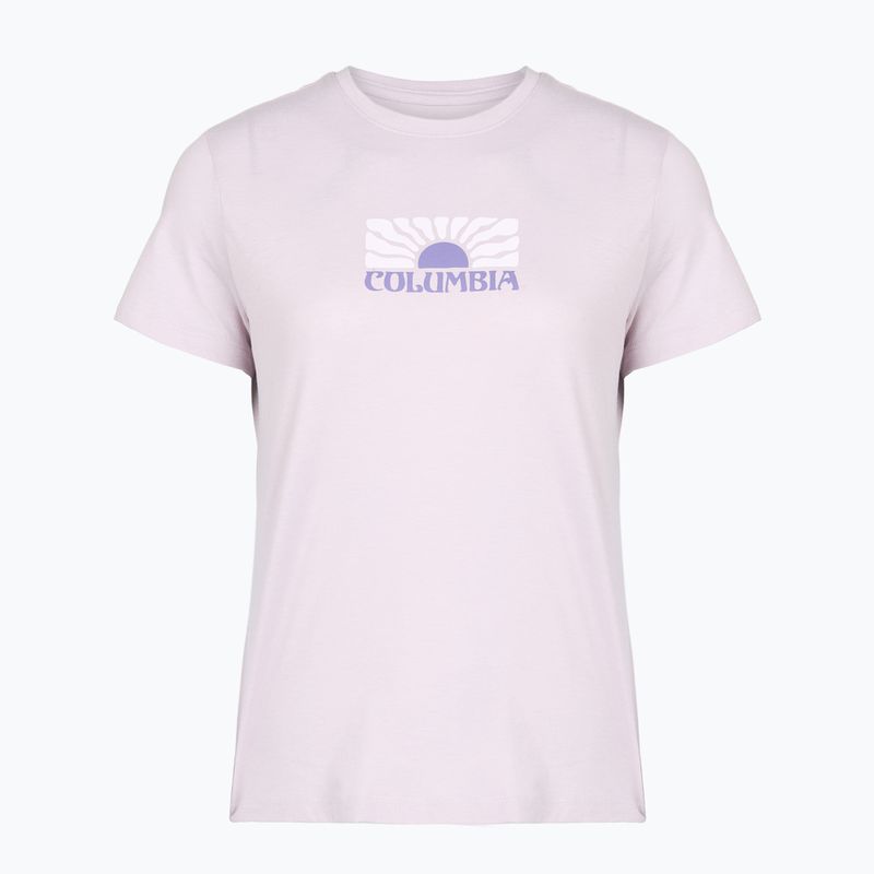 Tricou pentru femei Columbia Ruby Springs Graphic Fitted lavender pearl/brandrise