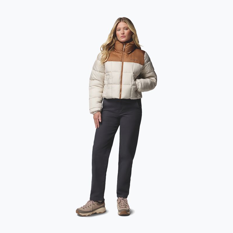 Geacă izolată pentru femei Columbia Puffect III Cropped dark stone/camel brown 2