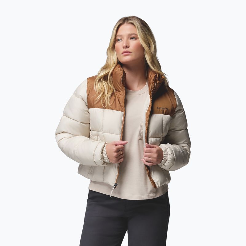 Geacă izolată pentru femei Columbia Puffect III Cropped dark stone/camel brown 4