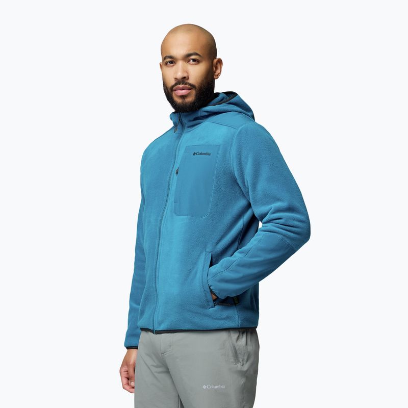 Bluză fleece pentru bărbați Columbia Pacific Arch 200 Hooded FZ Fleece Phoenix Blue 4
