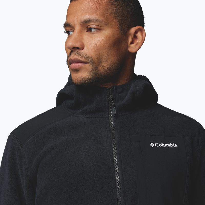 Bluză fleece pentru bărbați Columbia Pacific Arch 200 Hooded FZ Fleece Black 6