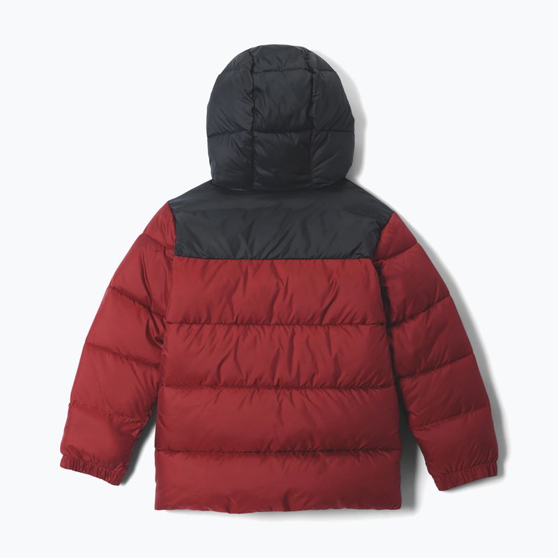 Geacă izolată pentru copii Columbia Puffect Hooded Red Oxide/Black 2