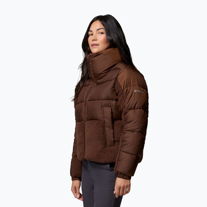Geacă hibrid pentru femei Columbia Leadbetter Point II Sherpa Hybrid tobacco 4