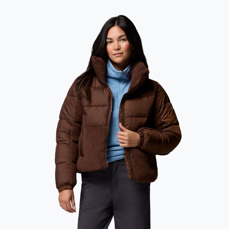Geacă hibrid pentru femei Columbia Leadbetter Point II Sherpa Hybrid tobacco 5