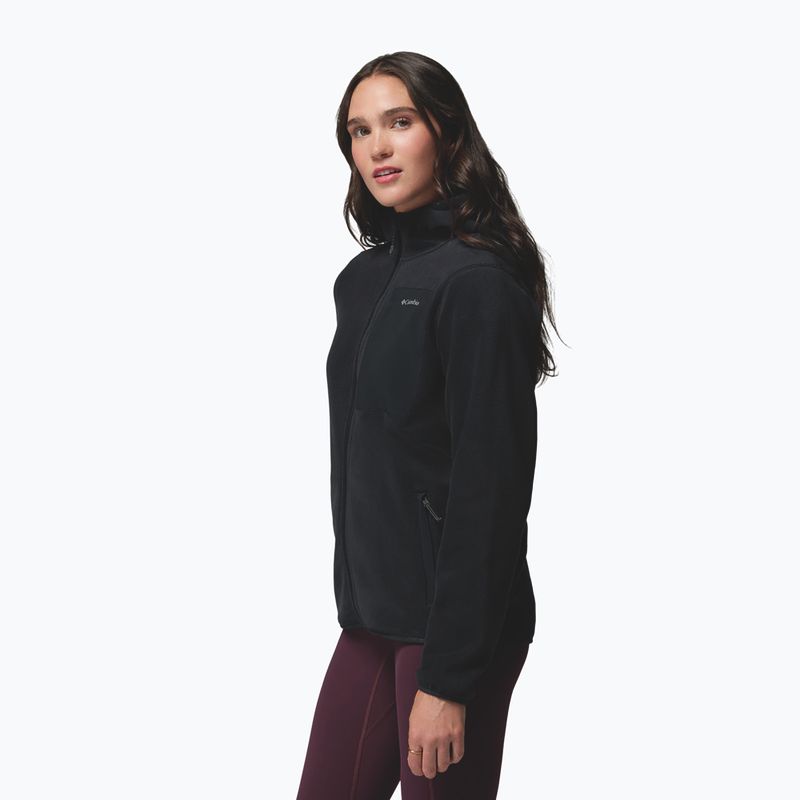 Bluză fleece pentru femei Columbia Pacific Arch 200 Hooded Full Zip Fleece Black 5