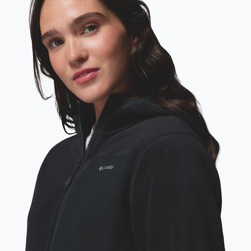 Bluză fleece pentru femei Columbia Pacific Arch 200 Hooded Full Zip Fleece Black 7