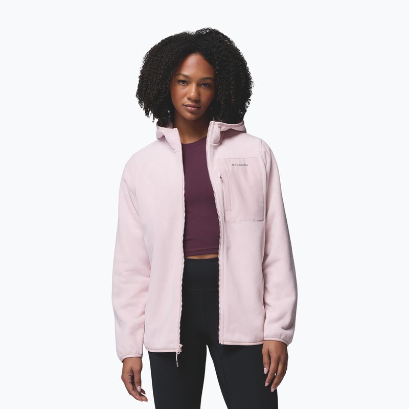Bluză fleece pentru femei Columbia Pacific Arch 200 Hooded Full Zip Fleece mineral pink 5