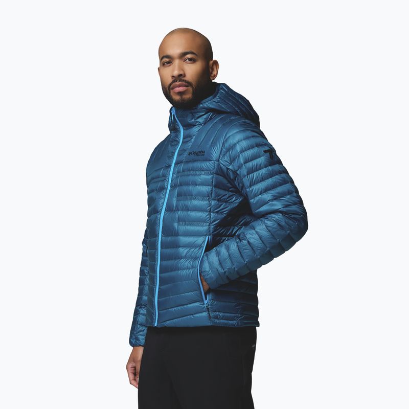 Geacă cu puf pentru bărbați Columbia Endevour Mountain Down Hooded phoenix blue 5