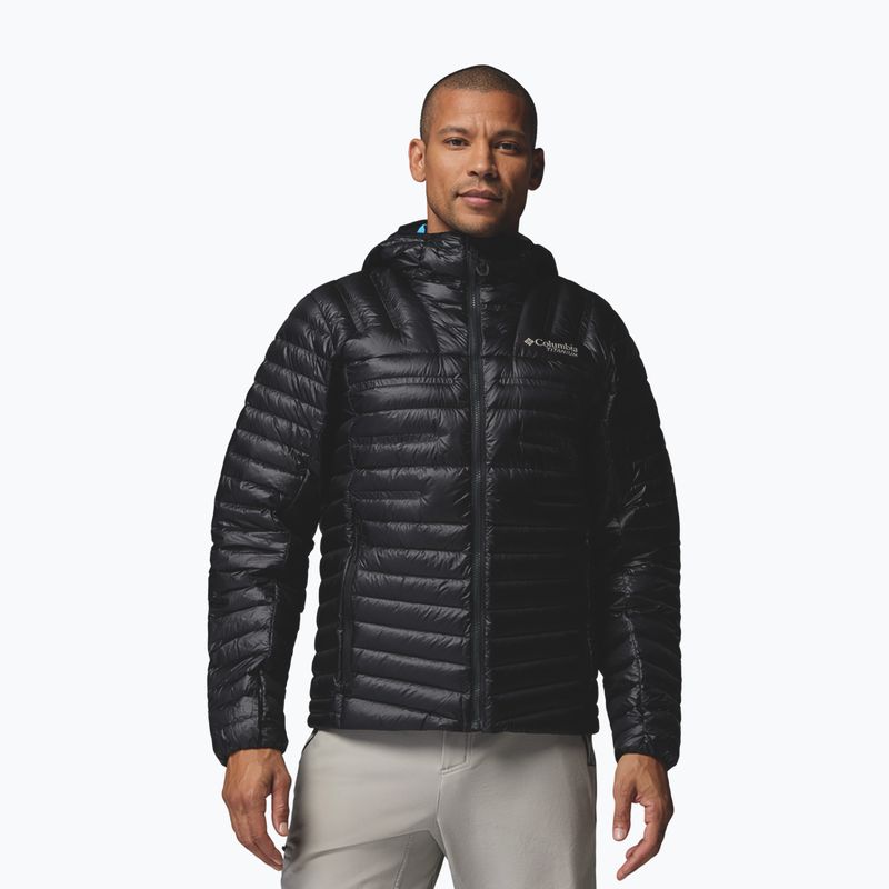 Geacă cu puf pentru bărbați Columbia Endevour Mountain Down Hooded black