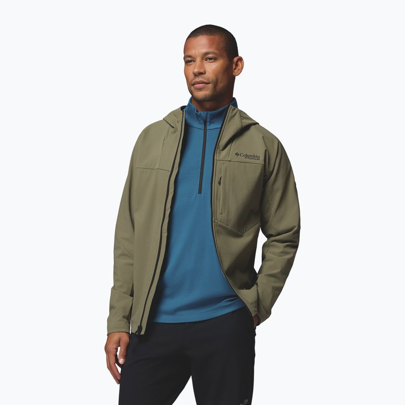 Geacă softshell pentru bărbați Columbia Tennen Mountain Hooded Softshell stone green 4