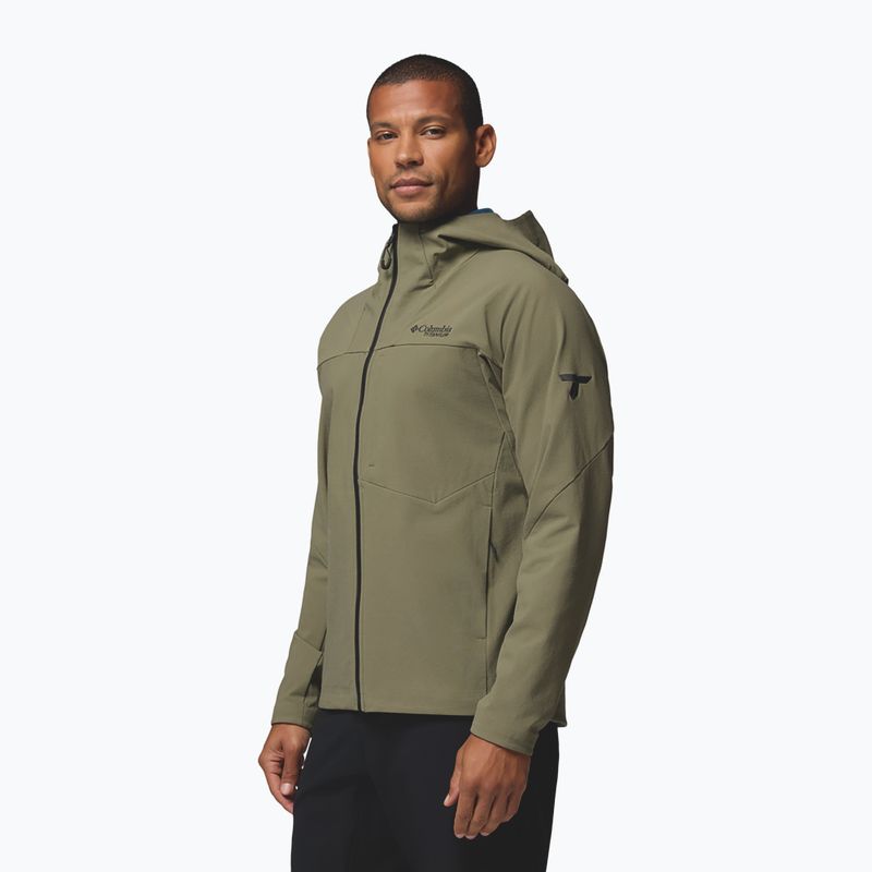 Geacă softshell pentru bărbați Columbia Tennen Mountain Hooded Softshell stone green 5