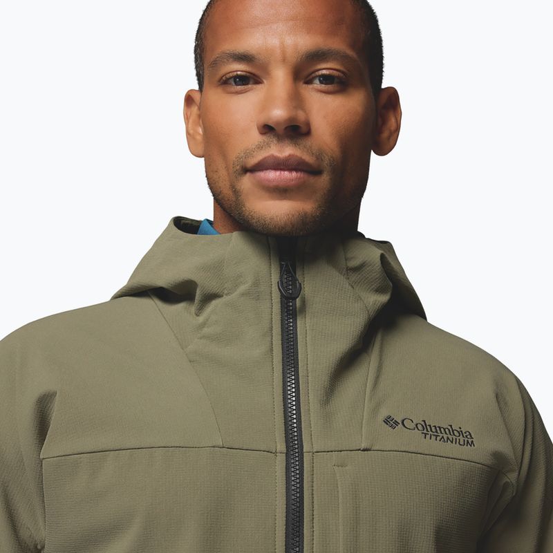 Geacă softshell pentru bărbați Columbia Tennen Mountain Hooded Softshell stone green 6