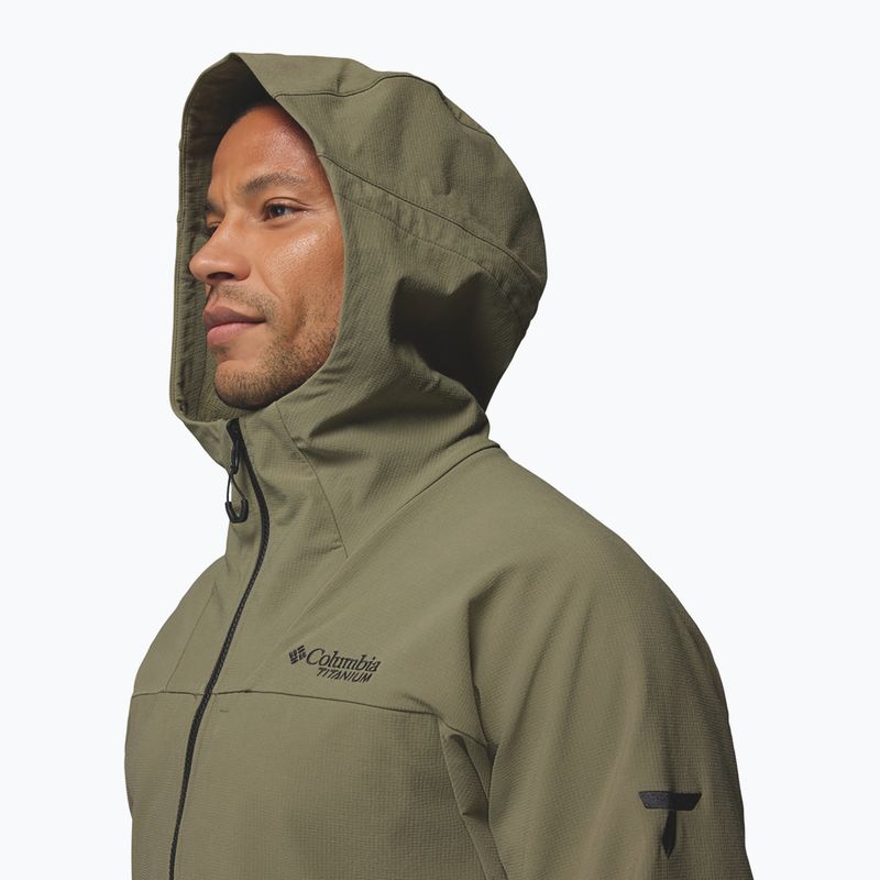 Geacă softshell pentru bărbați Columbia Tennen Mountain Hooded Softshell stone green 7