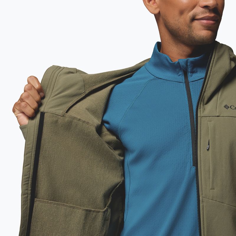 Geacă softshell pentru bărbați Columbia Tennen Mountain Hooded Softshell stone green 9
